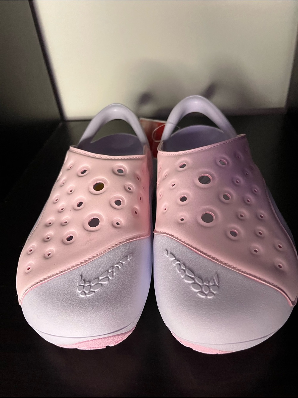 Nike Kids Pink Slip-On Sandals with Perforated Upper
